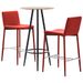 Ensemble de bar 3 pcs Similicuir Rouge 2 - Photo n°1