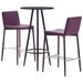 Ensemble de bar 3 pcs Similicuir Violet - Photo n°1