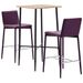 Ensemble de bar 3 pcs Similicuir Violet 4 - Photo n°1