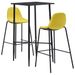 Ensemble de bar 3 pcs Tissu Jaune 2 - Photo n°1