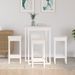 Ensemble de bar 5 pcs Blanc Bois de pin massif - Photo n°3