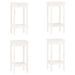 Ensemble de bar 5 pcs Blanc Bois de pin massif - Photo n°5