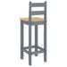 Ensemble de bar 5 pcs Gris Bois de pin massif - Photo n°8