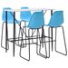 Ensemble de bar 5 pcs Plastique Bleu 5 - Photo n°1