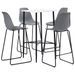 Ensemble de bar 5 pcs Plastique Gris 9 - Photo n°1