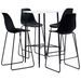 Ensemble de bar 5 pcs Plastique Noir 8 - Photo n°1