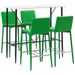 Ensemble de bar 5 pcs Similicuir Vert - Photo n°1