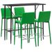 Ensemble de bar 5 pcs Similicuir Vert 8 - Photo n°1