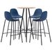 Ensemble de bar 5 pcs Tissu Bleu 8 - Photo n°1