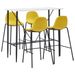 Ensemble de bar 5 pcs Tissu Jaune 5 - Photo n°1