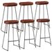 Ensemble de bar 7 pcs bois de manguier brut massif et métal - Photo n°2