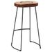 Ensemble de bar 7 pcs bois de manguier brut massif et métal - Photo n°6