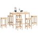 Ensemble de bar 7 pcs Bois de pin massif - Photo n°6