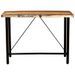 Ensemble de bar 7 pcs Bois de récupération et cuir véritable 2 - Photo n°5