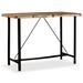 Ensemble de bar 7 pcs Bois massif recyclé et cuir véritable - Photo n°4