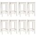 Ensemble de bar 9 pcs Blanc Bois de pin massif - Photo n°3