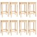 Ensemble de bar 9 pcs Bois de pin massif - Photo n°3