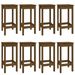 Ensemble de bar 9 pcs Marron miel Bois de pin massif - Photo n°3