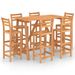Ensemble de bar d'extérieur 7 pcs Bois d'acacia massif - Photo n°1
