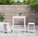 Ensemble de bar de jardin 3 pcs blanc bois de pin massif - Photo n°2