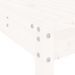 Ensemble de bar de jardin 3 pcs blanc bois de pin massif - Photo n°7