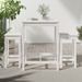 Ensemble de bar de jardin 3 pcs blanc bois de pin massif - Photo n°3