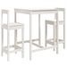 Ensemble de bar de jardin 3 pcs blanc bois de pin massif - Photo n°1