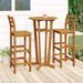 Ensemble de bar de jardin 3 pcs bois d'acacia solide - Photo n°2