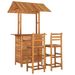 Ensemble de bar de jardin 3 pcs Bois d'acacia solide - Photo n°3