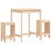 Ensemble de bar de jardin 3 pcs bois de pin massif - Photo n°1