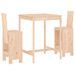 Ensemble de bar de jardin 3 pcs bois de pin massif - Photo n°1