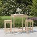 Ensemble de bar de jardin 3 pcs bois de pin massif - Photo n°2