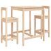 Ensemble de bar de jardin 3 pcs bois de pin massif - Photo n°1