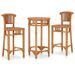 Ensemble de bar de jardin 3 pcs Bois de teck solide - Photo n°1