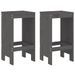 Ensemble de bar de jardin 3 pcs gris bois de pin massif - Photo n°3