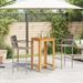 Ensemble de bar de jardin 3 pcs gris bois massif acacia rotin - Photo n°3