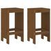 Ensemble de bar de jardin 3 pcs marron miel bois pin massif - Photo n°3