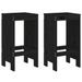 Ensemble de bar de jardin 3 pcs noir bois de pin massif - Photo n°3