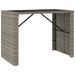 Ensemble de bar de jardin 5 pcs avec coussins gris poly rotin - Photo n°4