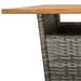 Ensemble de bar de jardin 5 pcs avec coussins gris poly rotin - Photo n°7