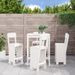 Ensemble de bar de jardin 5 pcs blanc bois massif de pin - Photo n°2