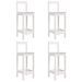 Ensemble de bar de jardin 5 pcs blanc bois massif de pin - Photo n°6