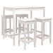 Ensemble de bar de jardin 5 pcs blanc bois massif de pin - Photo n°1