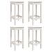 Ensemble de bar de jardin 5 pcs blanc bois massif de pin - Photo n°6