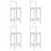 Ensemble de bar de jardin 5 pcs blanc bois massif de pin - Photo n°6