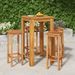 Ensemble de bar de jardin 5 pcs bois d'acacia solide - Photo n°2