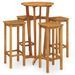 Ensemble de bar de jardin 5 pcs bois d'acacia solide - Photo n°1