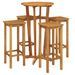 Ensemble de bar de jardin 5 pcs bois d'acacia solide - Photo n°3