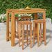 Ensemble de bar de jardin 5 pcs bois d'acacia solide - Photo n°2