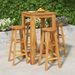 Ensemble de bar de jardin 5 pcs bois d'acacia solide - Photo n°2